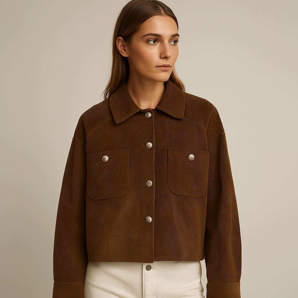 Women's Corduroy Cropped Jacket - Vonnera