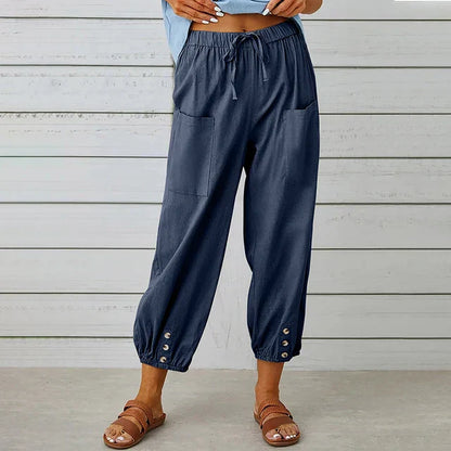Women's Elastic Drawstring Pants - Vonnera