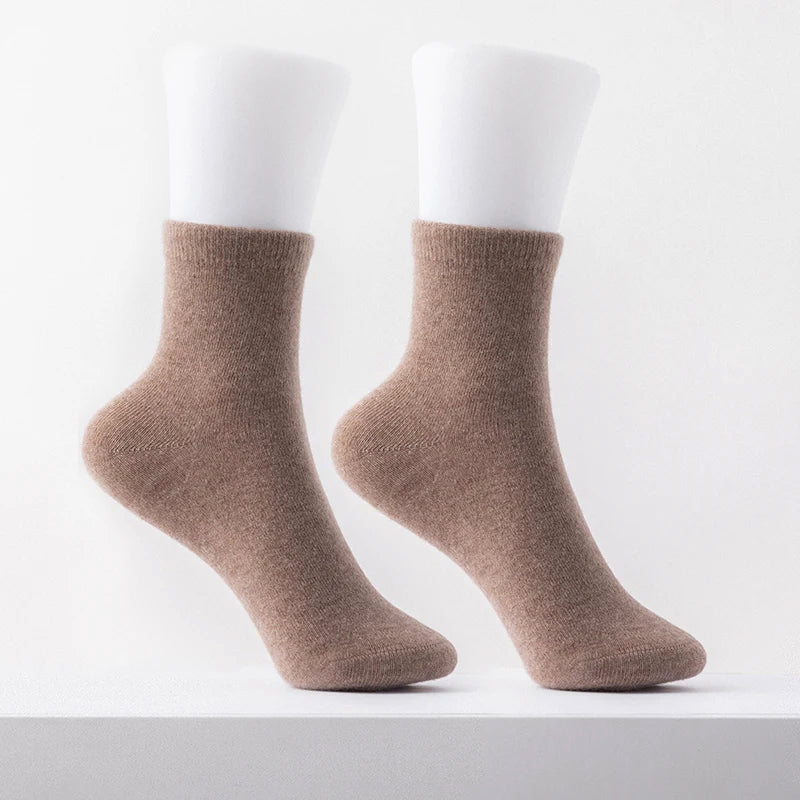 Women's Cashmere Ankle Socks Soft Warm Beige - Vonnera