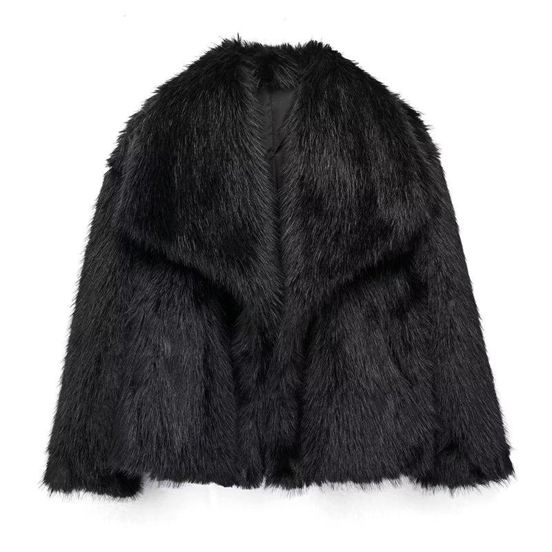 Isla Women's Oversized Faux Fur Coat Relaxed Fit Hip Length