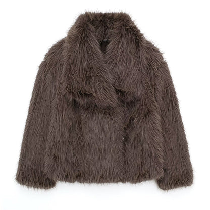 Isla Women's Oversized Faux Fur Coat Relaxed Fit Hip Length