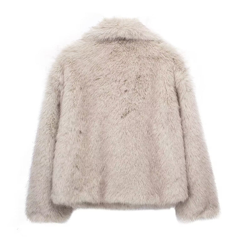 Isla Women's Oversized Faux Fur Coat Relaxed Fit Hip Length