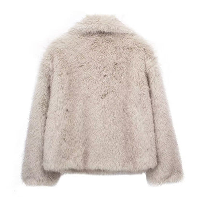 Isla Women's Oversized Faux Fur Coat Relaxed Fit Hip Length