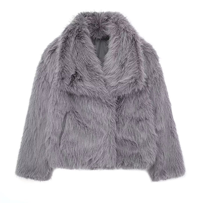 Isla Women's Oversized Faux Fur Coat Relaxed Fit Hip Length