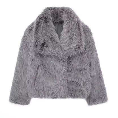 Isla Women's Oversized Faux Fur Coat Relaxed Fit Hip Length