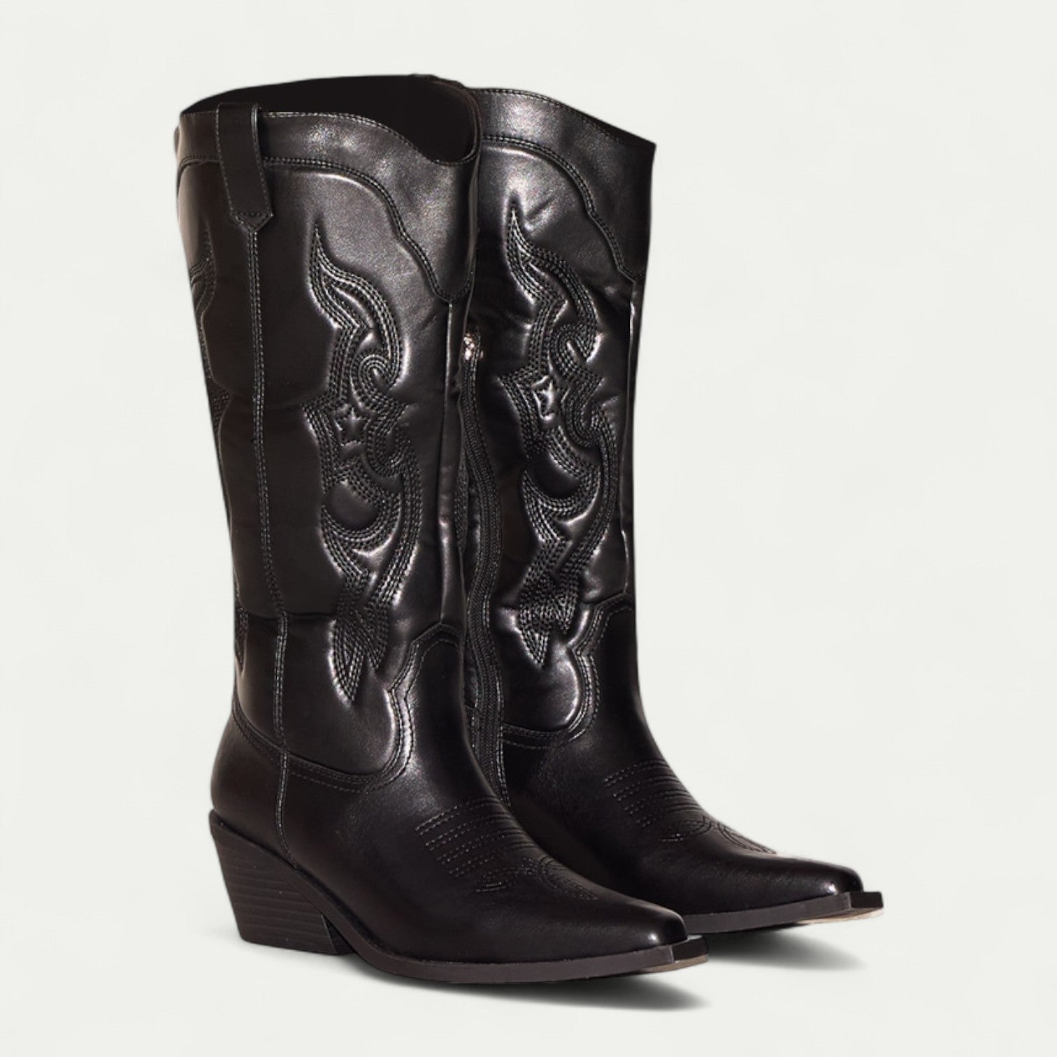 Women's Western Calf High Pointed Toe Boots - Vonnera