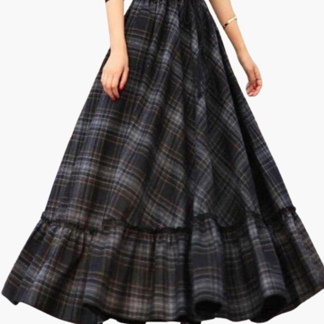 Women's A-Line Skirt Elastic Waist Flared Hem - Vonnera