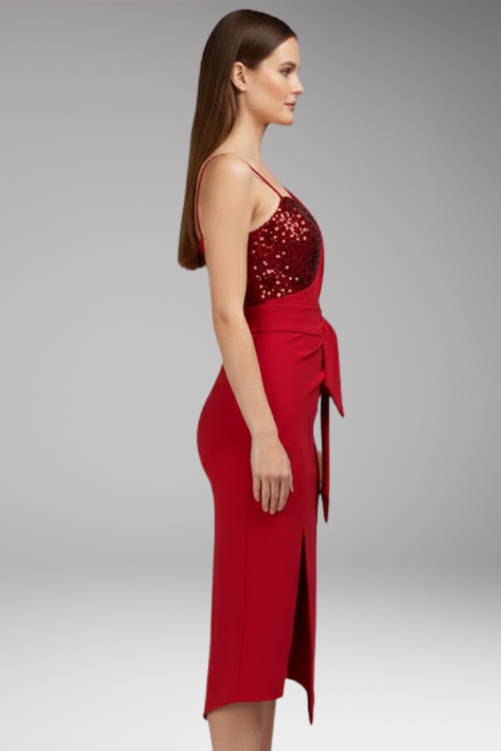 Women's Asymmetrical Sequin Dress Figure-Hugging Fit