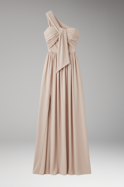 Women's Asymmetrical One Shoulder Solid Dress - Vonnera