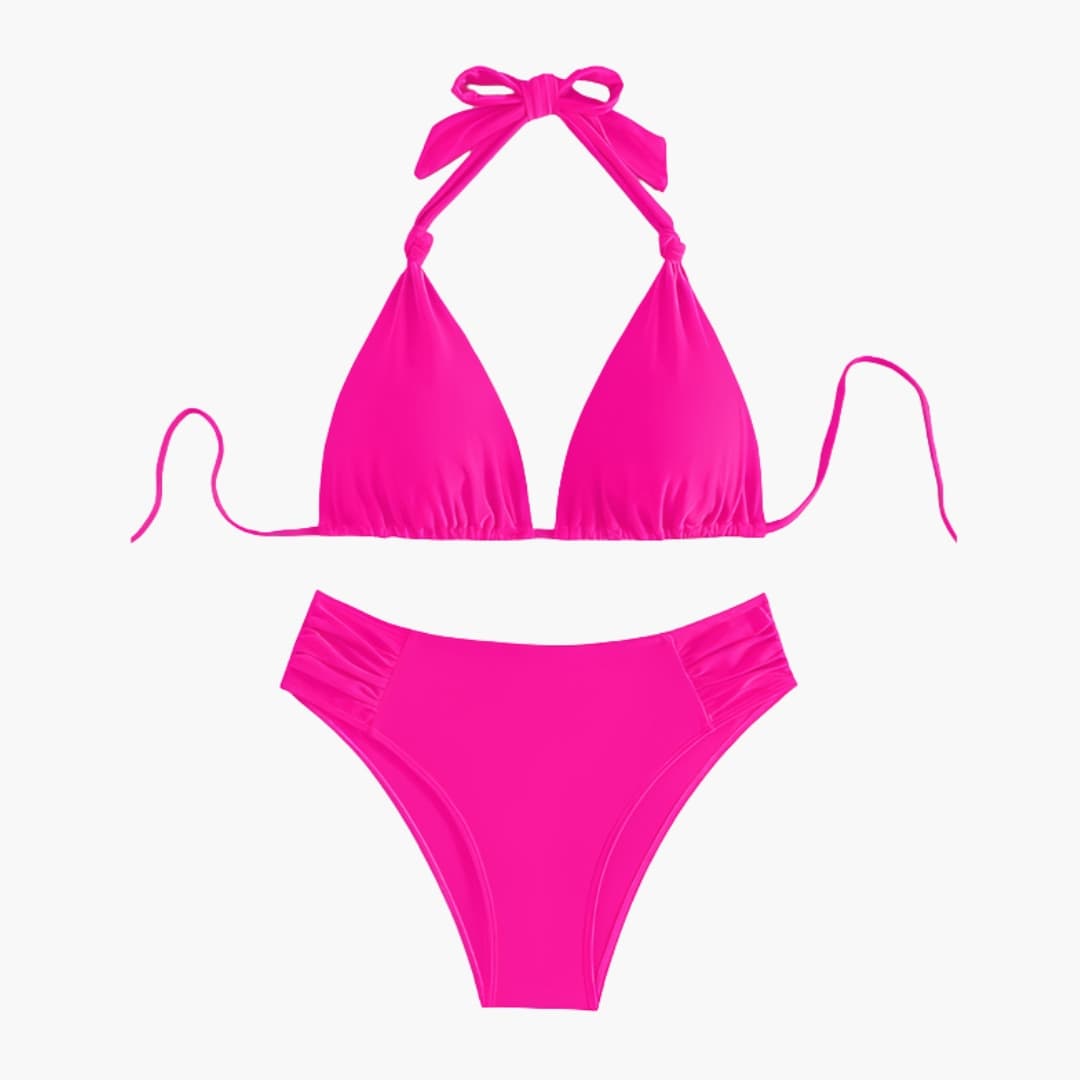 Women's High Waisted Bikini Set Removable Straps