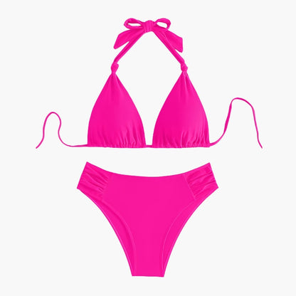 Women's High Waisted Bikini Set Removable Straps