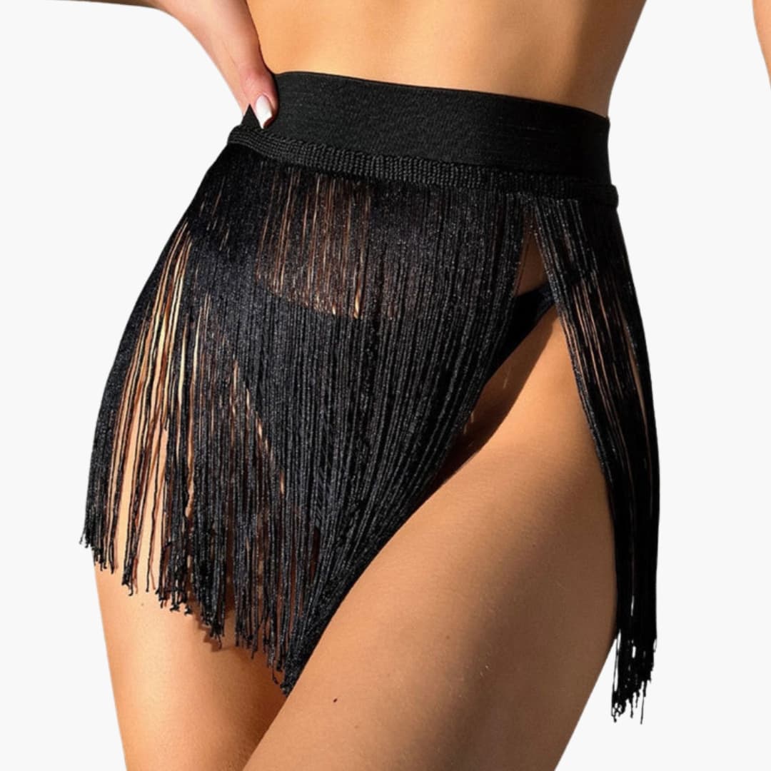 Women's V Neck High Waist Beach Dress - Vonnera