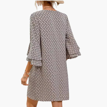 Women's V Neck Wide Sleeve Beach Dress