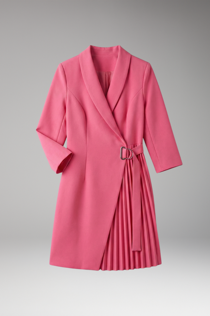 Women's Blazer Dress Notched Collar Slit Detail - Vonnera