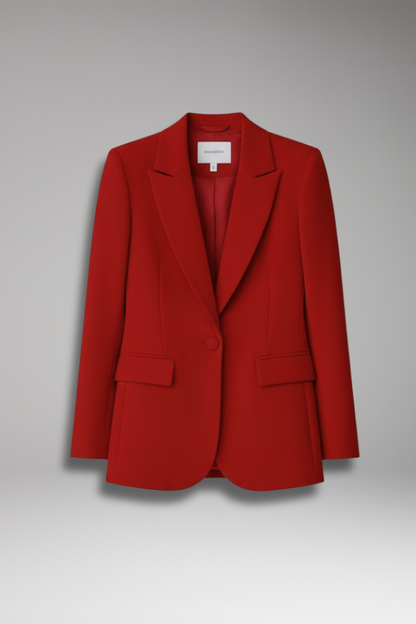 Women's Lapel Collar Blazer Single Button - Vonnera