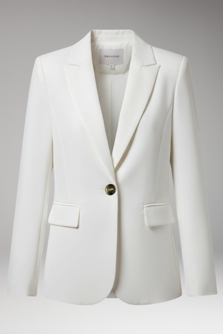 Women's Blazer Notched Lapel Button Front - Vonnera