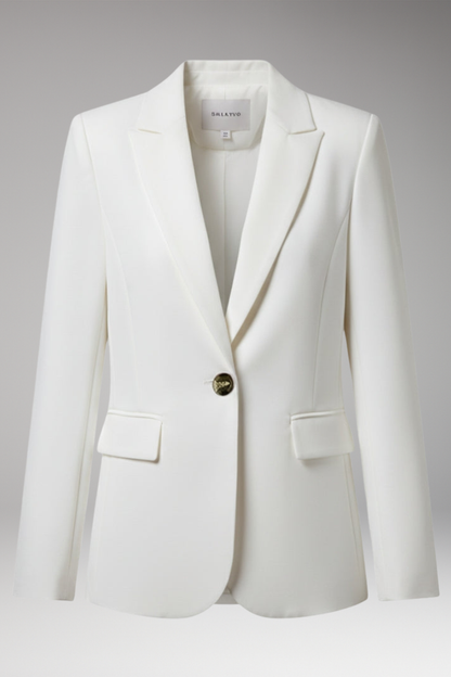 Women's Blazer Notched Lapel Button Front - Vonnera