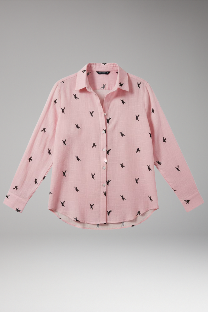 Women's Pointed Collar Blouse Button Front - Vonnera