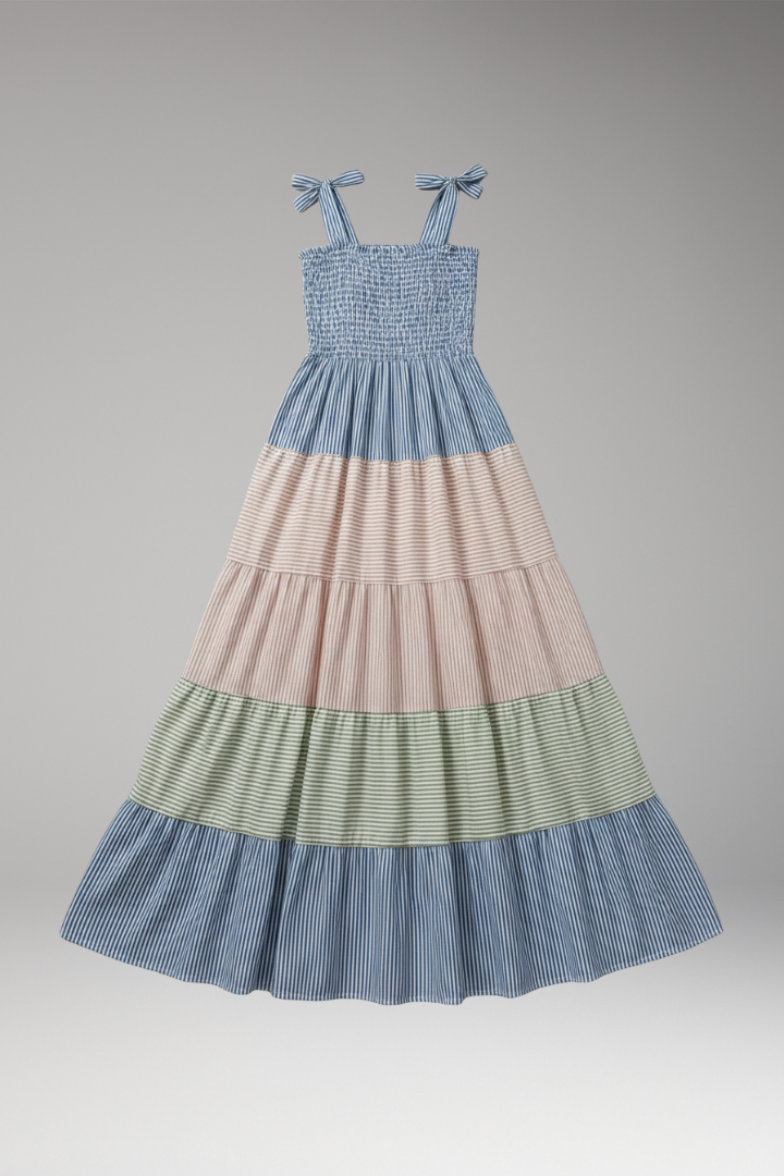 Women's Boho Maxi Dress Flowing Unique Cut - Vonnera