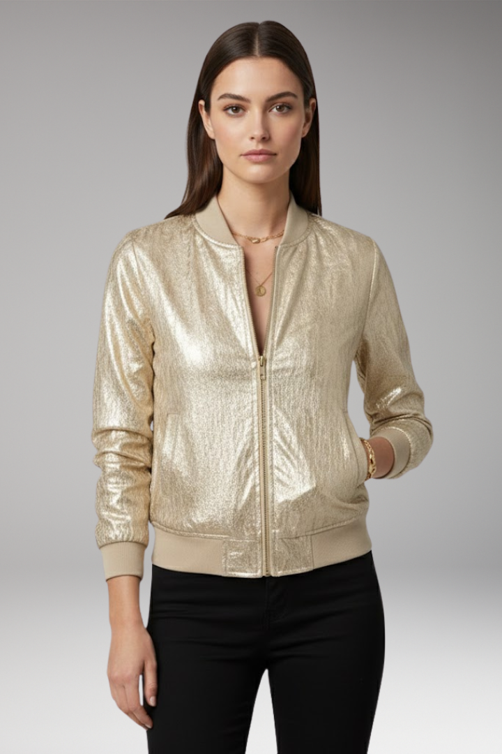 Women's Bomber Jacket With Pockets