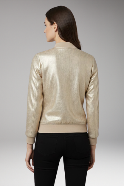 Women's Bomber Jacket With Pockets