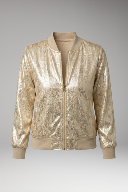 Women's Bomber Jacket With Pockets - Vonnera