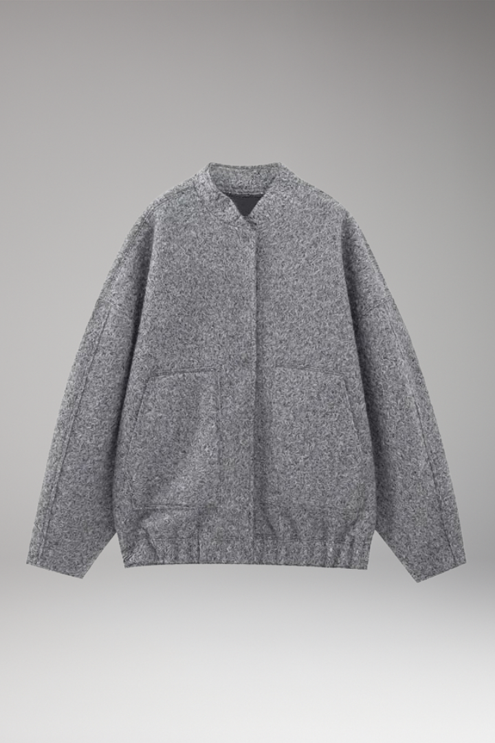 Women's Bomber Jacket Hidden Button Closure - Vonnera