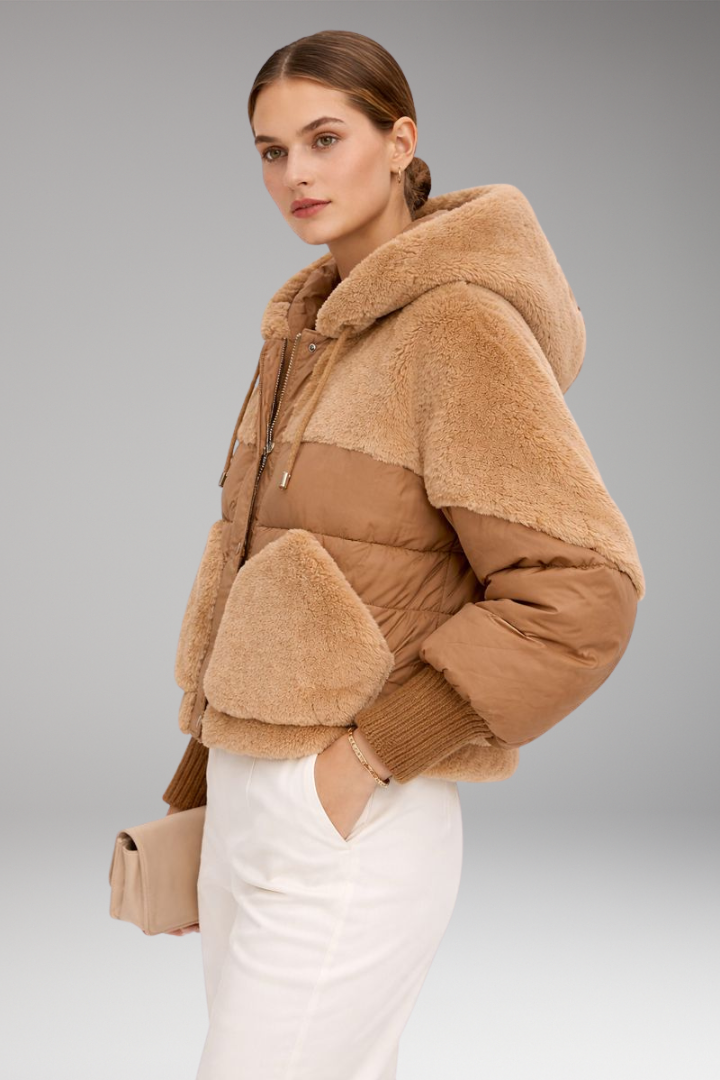 Women's Bomber Jacket Hooded Zipper Closure