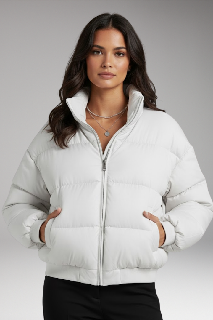 Women's Bomber Jacket Detachable Hood Waterproof