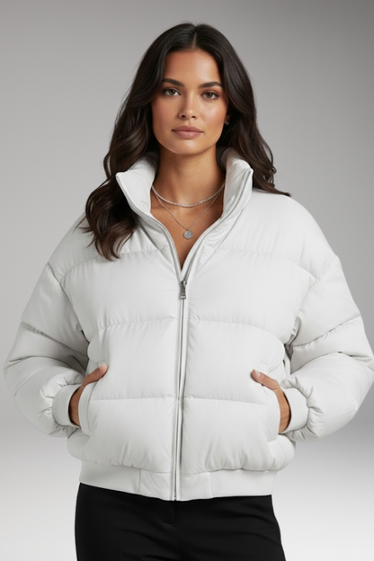 Women's Bomber Jacket Detachable Hood Waterproof