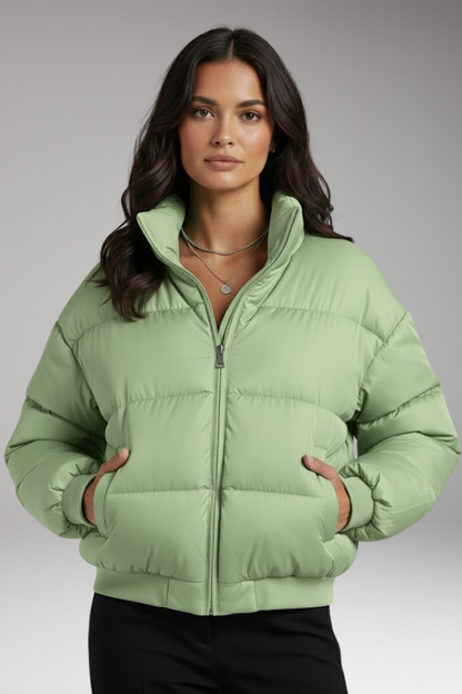 Women's Bomber Jacket Detachable Hood Waterproof