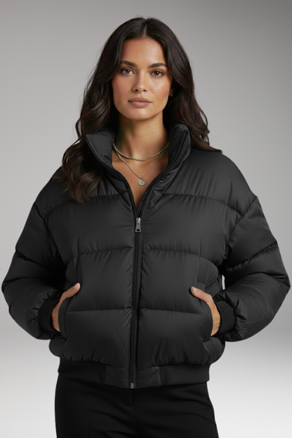 Women's Bomber Jacket Detachable Hood Waterproof