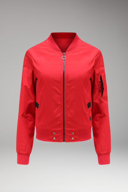 Women's Bomber Jacket With Side Pockets - Vonnera
