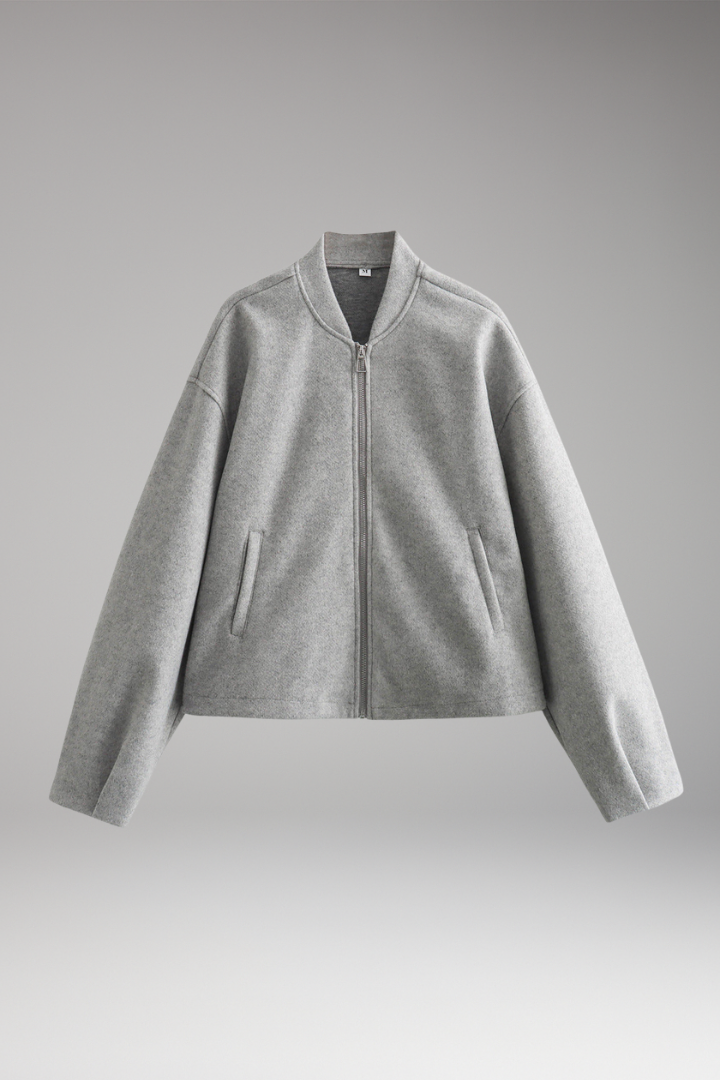 Women's Bomber Jacket Practical Pockets Elegant Cut - Vonnera