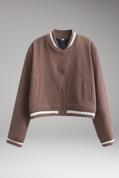 Women's Bomber Jacket Practical Pockets Trendy Cut - Vonnera