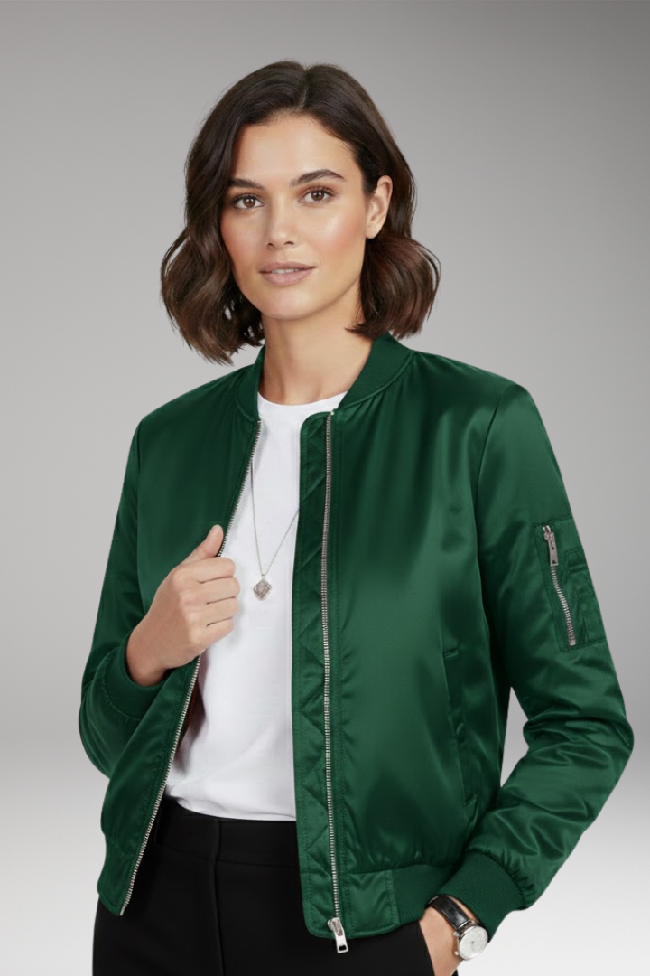 Women's Bomber Jacket Zip Front