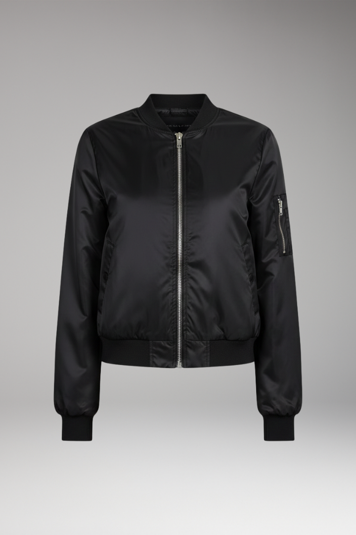 Women's Bomber Jacket Zip Front - Vonnera