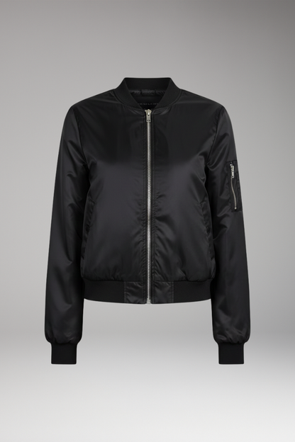 Women's Bomber Jacket Zip Front - Vonnera