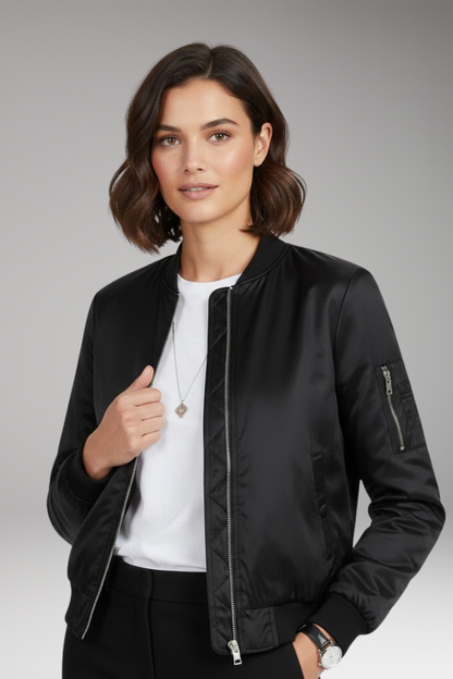 Women's Bomber Jacket Zip Front