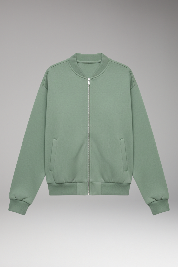 Women's Bomber Jacket Zipper Side Pockets - Vonnera