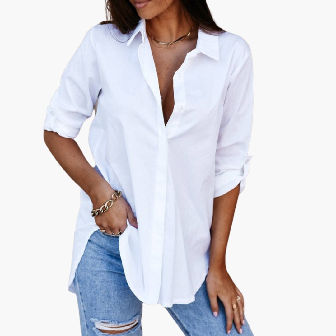 Women's Button Up Collar Shirt