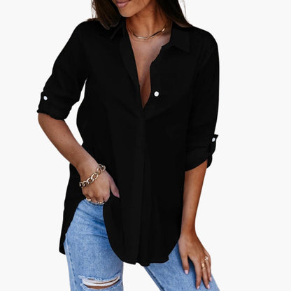 Women's Button Up Collar Shirt