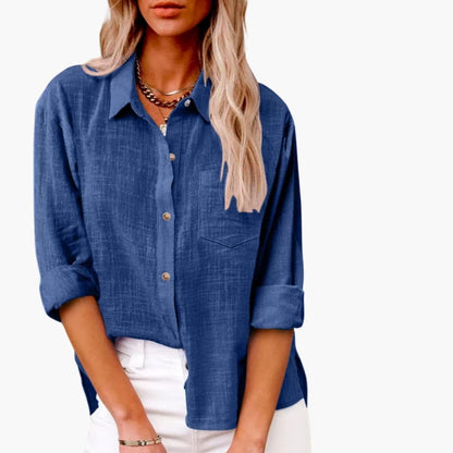 Women's Classic Woven Blouse Short Sleeve