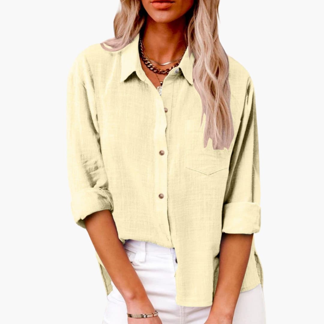 Women's Classic Woven Blouse Short Sleeve