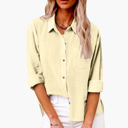 Women's Classic Woven Blouse Short Sleeve