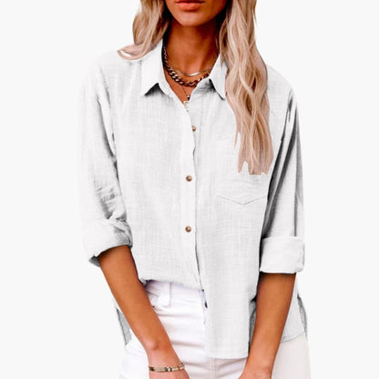 Women's Classic Woven Blouse Short Sleeve