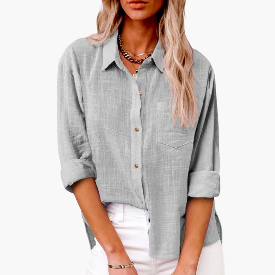 Women's Classic Woven Blouse Short Sleeve