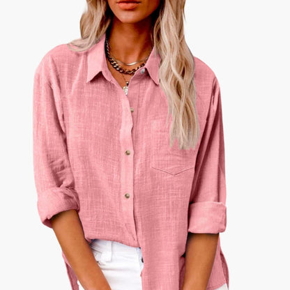 Women's Classic Woven Blouse Short Sleeve