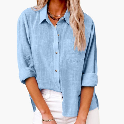 Women's Classic Woven Blouse Short Sleeve