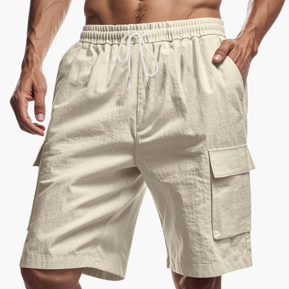 Men's Elastic Waist Cargo Shorts